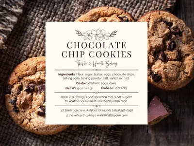 Cottage Food Minimal Label Template artisanal home foods clean ingredient panel cottage bakery label cottage food label cottage food law craft food branding farm to home aesthetic food business starter home kitchen food homemade goods branding kraft inspired palette label editable canva local food branding minimal food identity minimalist food label shelf ready label small batch packaging small business food label small food biz template vintage inspired minimal