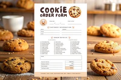 Cookie Business Order Form Template bakery admin template bakery booking sheet bakery client form bakery record sheet client order template cookie label companion cookie order form cookie sales sheet cookie shop paperwork cute pastel order cute small biz tool easy business paperwork handmade cookie brand home baker form order form printable pastel business form small business organizer soft branding document sweet bakery business sweet info sheet