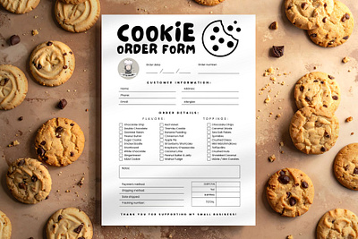 Cookie Business Order Form Template bakery admin template bakery booking sheet bakery client form bakery record sheet client order template cookie label companion cookie order form cookie sales sheet cookie shop paperwork cute pastel order cute small biz tool easy business paperwork handmade cookie brand home baker form order form printable pastel business form small business organizer soft branding document sweet bakery business sweet info sheet