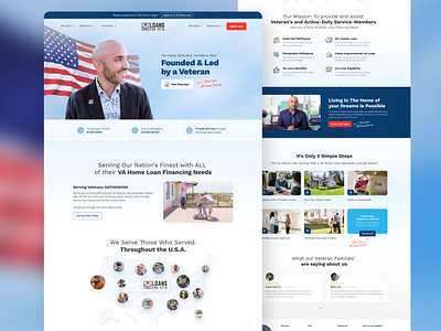 Military Mortgage Lead Generation Website UX/UI leadgeneration mortgageservices ui uidesign ux veterans websitedesign