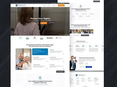 Beneficiary Rights Litigation Website UX/UI graphic design lawfirmmarketing webdesign websitedesign