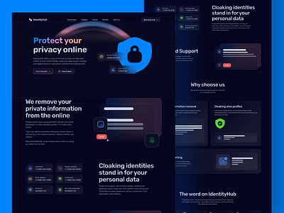 Online Data Protection Website Design data security website dribbble today dribbble trending design landing page design minimal design online data protecion online privacy website online secure website privacy protection saas data protection secure data protection trending website uiux webdesign website design