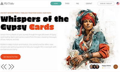 www.ForTeller.ai - Gypsy Card Reading ai card reading fortune telling web design website design