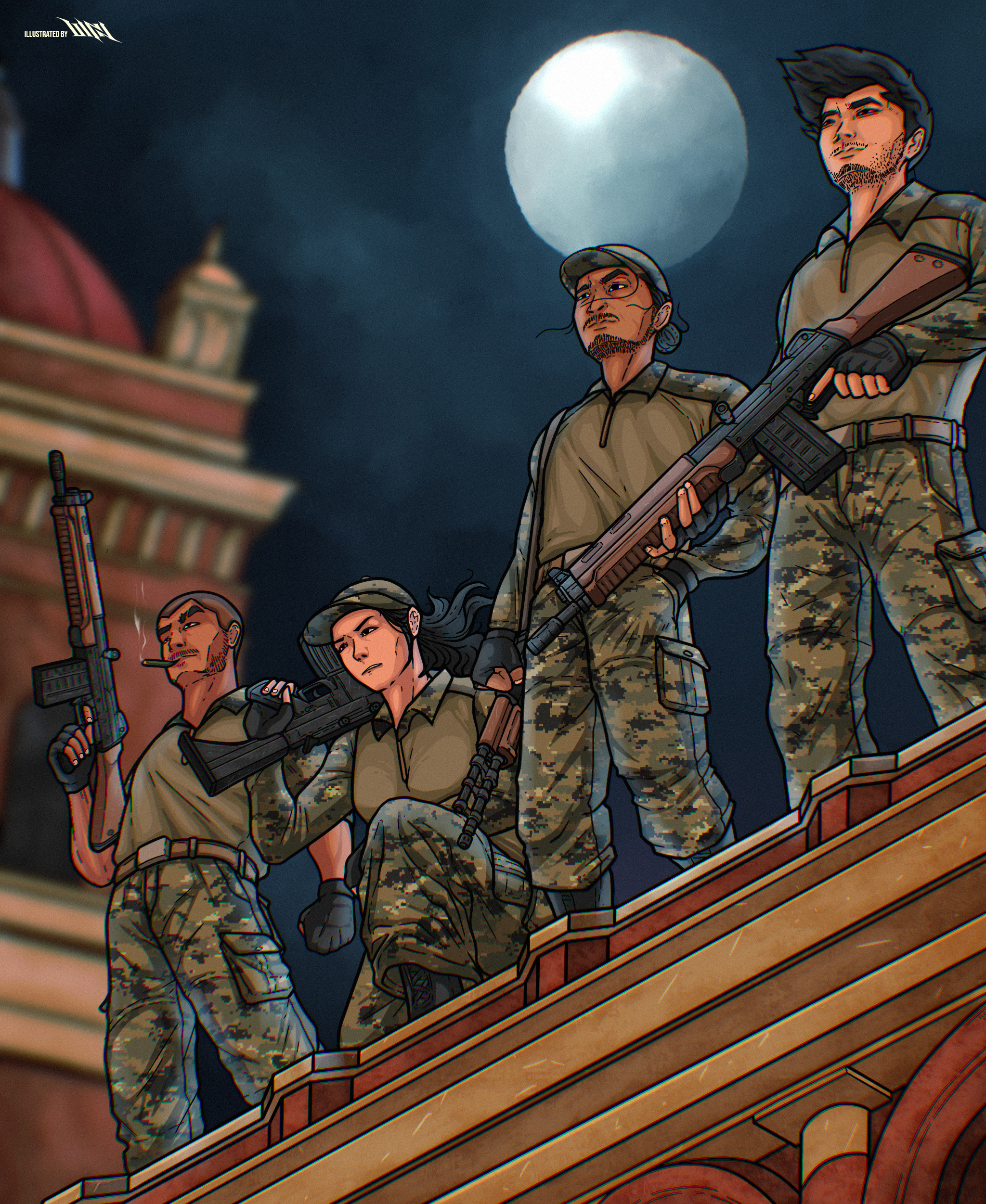 Dawn of Liberation comic design digital painting illustration