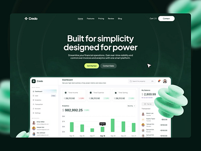 Credo - Fintech SaaS Website credo credo fintech website fintech fintech website flomio studio landing landing page landing page design new dribbble shot new shot saas ui ux web web design webapp website website design