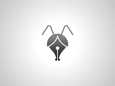 Pen tip with Ant logo animation branding design graphic design logo design minimalist logo modern logo