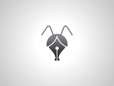 Pen tip with Ant logo animation branding design graphic design logo design minimalist logo modern logo
