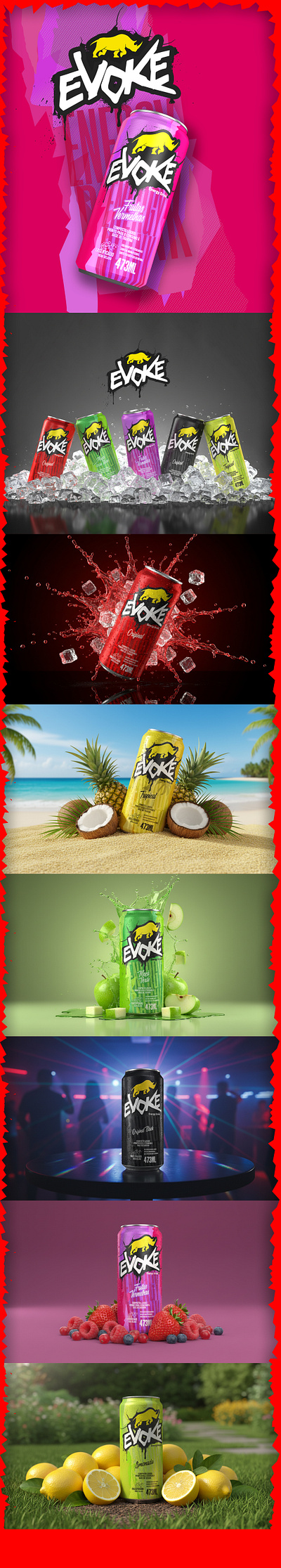 Branding for Energy Drink 3dimages arquimediastudios branding design energy drink label packaging sports supplements