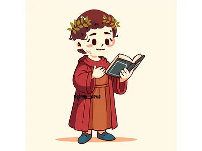 Cartoon Boy Enjoying Reading Book alphabet assortment book bookstore celebration concept culture day dictionary education event glossary knowledge learning novel reading study subject text world