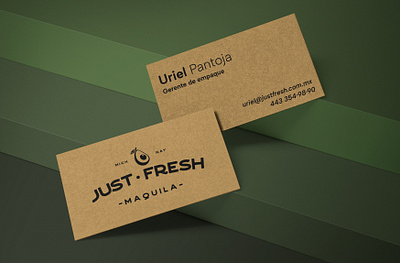 Business card design for Just Fresh(r) business card design graphic design illustration