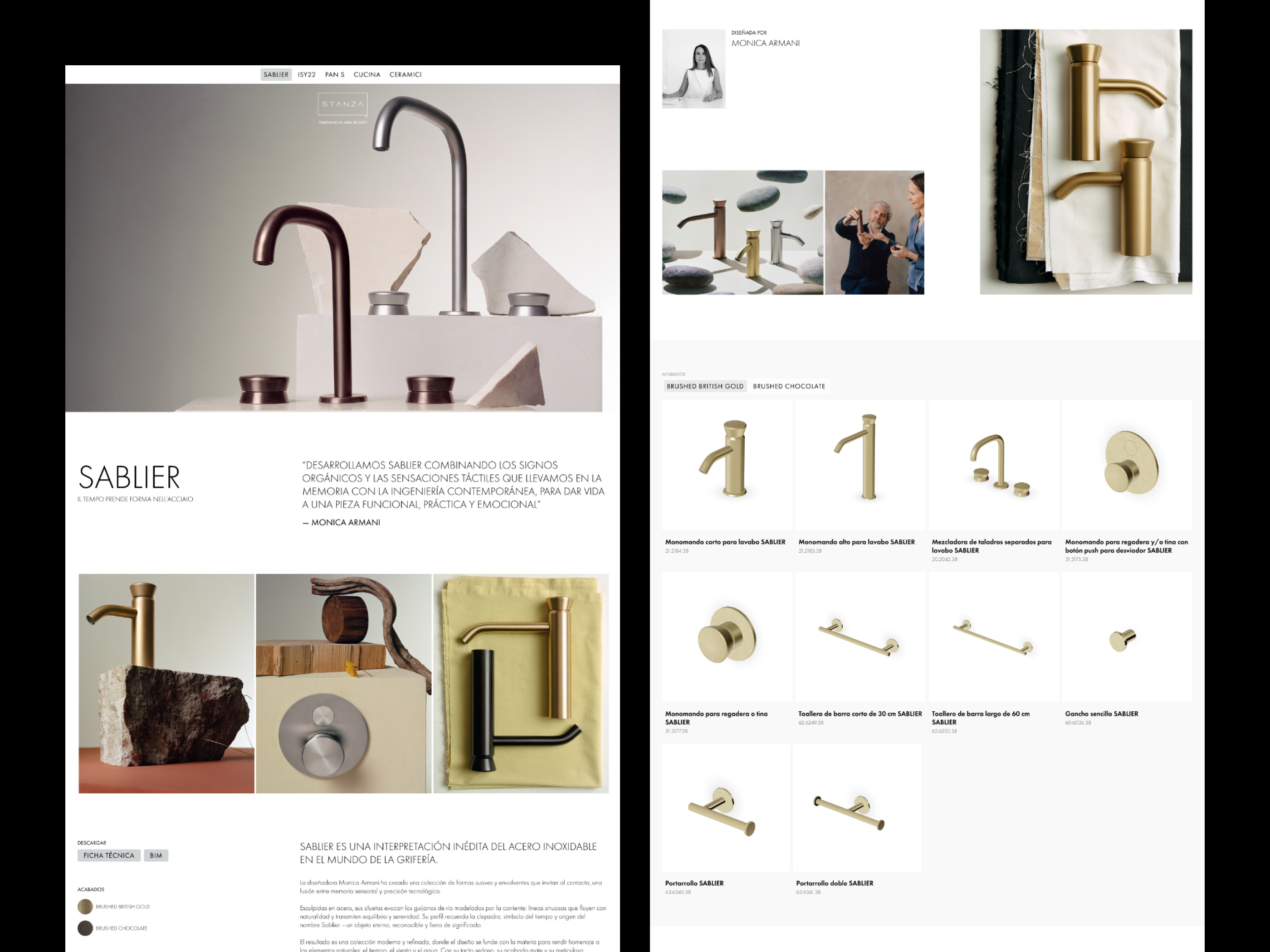 New Collection bathroom collection design faucets pdp product detail page ui design web design website