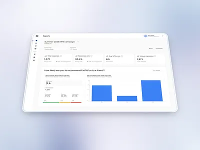 Survey report page design customer design simple ui ux