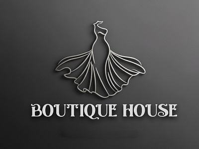 Elegant Fashion Dress Logo Design for Modern Boutique Branding boutique branding classy clothing design fashion feminine illustration logo luxury minimal modern tshirt typography vector