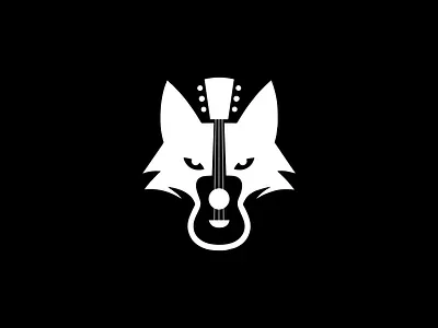 Wolf Tone Logo design - Music abstract logo animal logo band logo black and white design bold logo brand identity creative design guitar logo logo minimal logo modern monogram music brand musician identity studio logo ui unique branding vector logo wolf head wolf logo