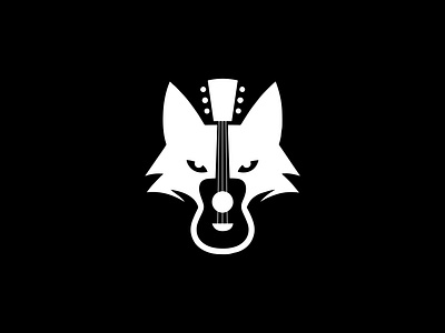 Wolf Tone Logo design - Music abstract logo animal logo band logo black and white design bold logo brand identity creative design guitar logo logo minimal logo modern monogram music brand musician identity studio logo ui unique branding vector logo wolf head wolf logo