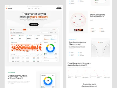 YachtSys — Smart Booking Manager Redesign design interface landingpage product redesign service startup ui ux web website