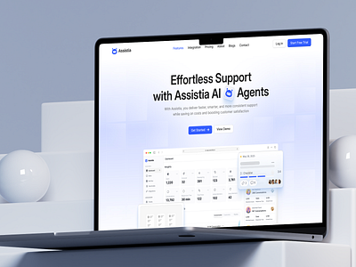 AI Customer‑Service SaaS Website Design ai clean‑design conversion creative customer‑service design framer illustration landing page minimal nocode product design responsive saas startup ui ux uxui webdesign webflow
