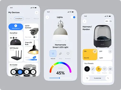 Smart Home Control App UI app design home automation house ios ios design ios ui mobile app mobile design mobile ui mobile ux remote control smart smart device smart home smart home app smart home mobile smarthome smarthome app ui ux