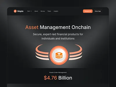 Maple Finance — Blockchain Asset Management Platform blockchain cryptocurrency blockchain game blockchain logo blockchain technology blockchain website blockchainfinance crypto crypto currency crypto exchange crypto finance crypto wallet defi design finance fintech flat futuristic landing page maple finance ux