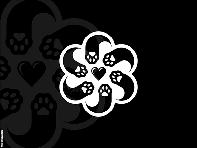 United Paws animal cat design heart icon logo logodesign logomark paw paws pet symbol union united