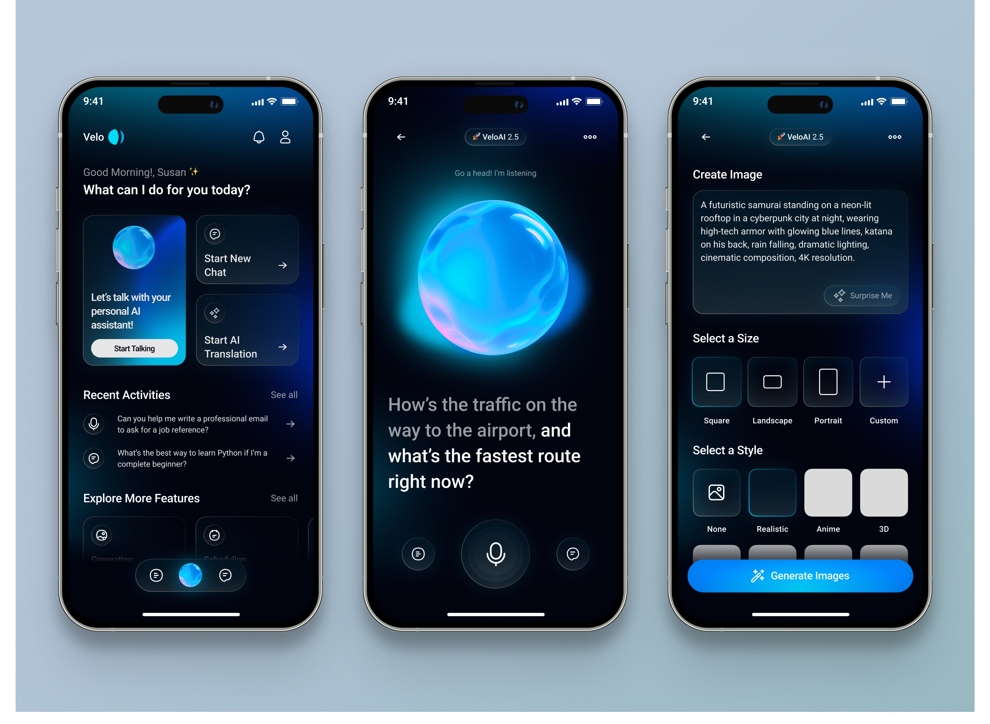 Example of Design Ai Mobile App UI/UX