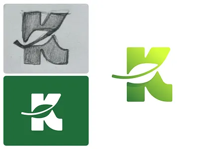 K and leaf logo brand brand designer branddesigner branding brandingdesigner design elegant graphic design k k logo leaf logo letter k logo logo design logo designer logodesign logodesigner logotype modern