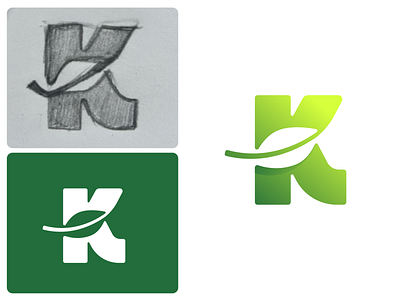 K and leaf logo brand brand designer branddesigner branding brandingdesigner design elegant graphic design k k logo leaf logo letter k logo logo design logo designer logodesign logodesigner logotype modern
