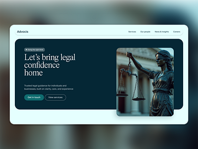 Legal Services Website Hero Section ui