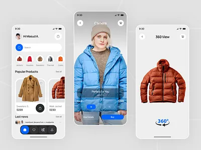 Warmify – AI Winter Clothing Store Ecommerce Mobile e commerce fashion app fashion app design fashion brand luxaryapp mobile mobile app online shopping product shop store app winter