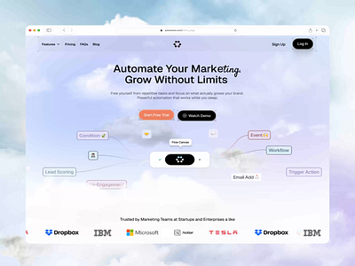 AutoWeave – Website Animation auto marketing clean design design landing page marketing marketing website modern website saas saas landing page saas landing page design saas website solution design ui ui design uiux design ux ux design web design website design