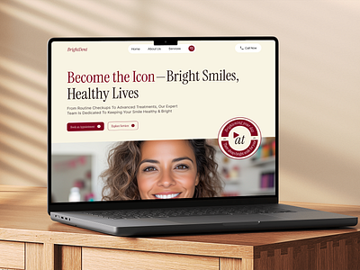 BrightDent - Dental Care Landing Page Design clinic creative website dental website dentist dentist landing page dentistry healthcare landing page medical website modern website oral health
