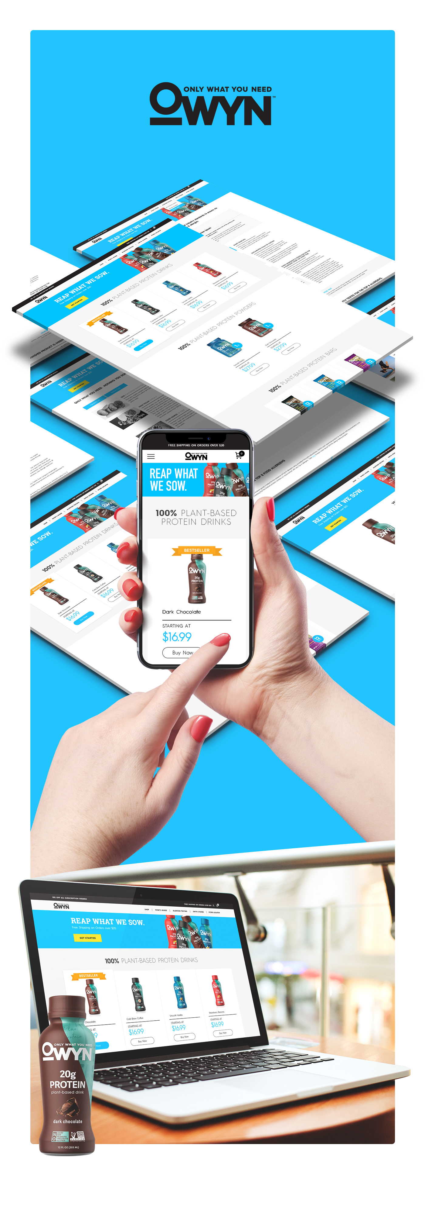 Owyn branding graphic design ui