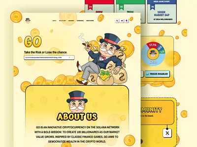 Meme Coin Landing page | Meme Coin Website design | Web design coin crypto crypto meme coin landing page design exchange landing page meme meme chain meme coin meme coin design meme coin presale landing page meme coin website meme token landing page token web3 website