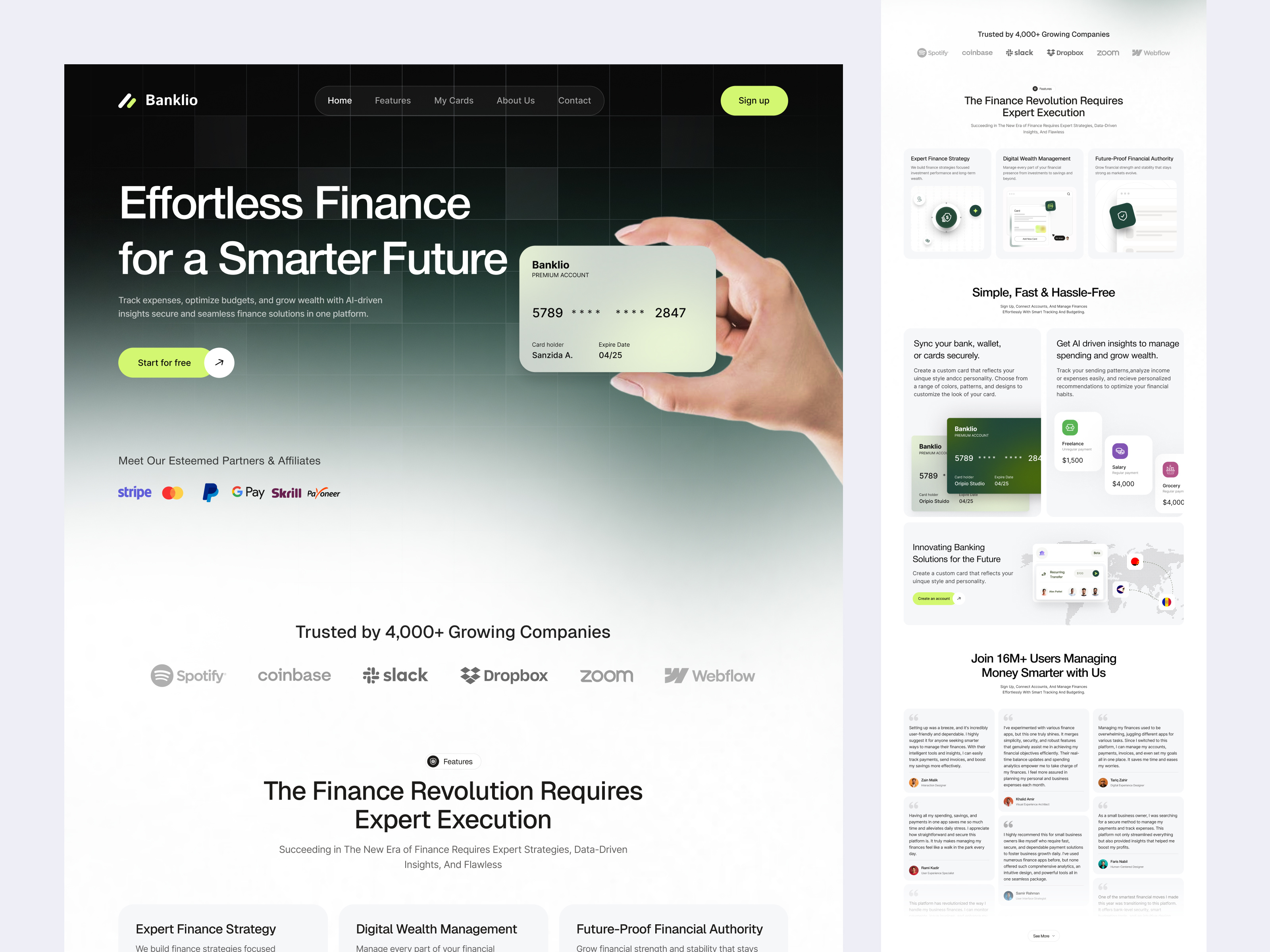Example of Saas Website Design