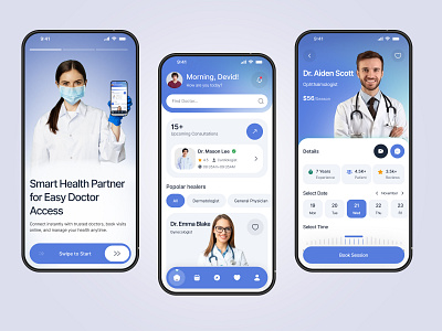 Doctor Appointment Mobile App app design booking app clinic booking app doctor appointment doctor appointment app doctor appointment mobile app doctor booking app health care app medical app medical consultation app mobile mobile app mobile ui patient portal app product design ui