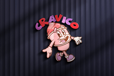 CRAVICO Ice Cream Brand bottle design branding cbd packaging design graphic design illustration labeldesign logo