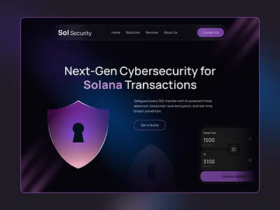 Cybersecurity Website I Crypto Security ai website blockchain blockchain security crypto landing page cybersecurity cybersecurity landing page cybersecurity website landing page saas ui security website ui