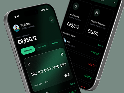 Banking App Design adom app app design app ui bank app banking banking app banking app design finance app mobile banking app ui ux wallet app