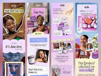 Email designs for a skincare brand edm email email campaign email design email marketing email templates graphic design klaviyo mailchimp product emails skincare skincare email campaign