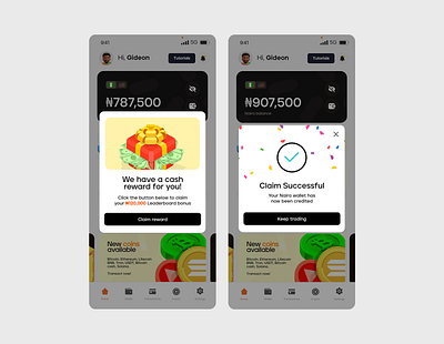 Claim Reward Modal app design crypto crypto app fintech modal modal design reward reward ui rewards