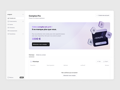 First Steps After Signup - Empty page bank desktop empty empty page finetch first step graphic design neobank onboarding page signup ui ux warm welcome