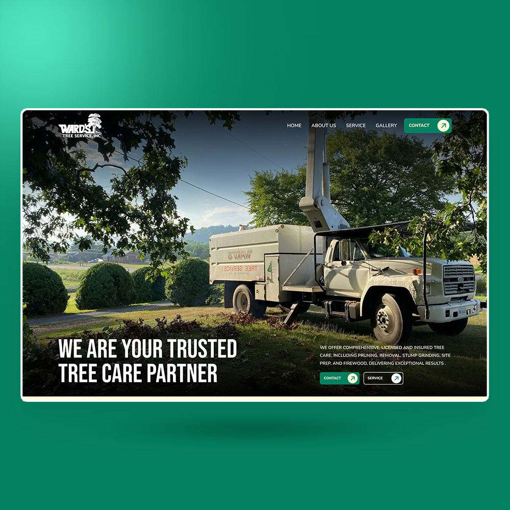 WARDSTREE SERVICE WEBSITE app branding design elementor graphic design illustration landing page logo treeservice ui uiux vector web web design website website design wordpress