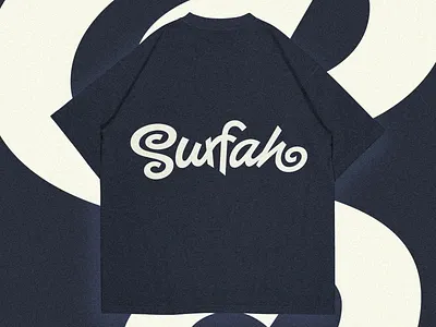 Surfah: t-shirt visual artsy authentic branding calligraphy clothing custom handlettering identity lettering logo ocean portugal script signature surf tribe type unique urban vibes