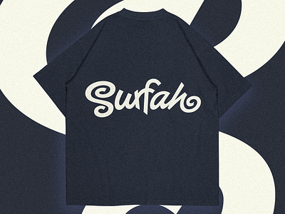 Surfah: t-shirt visual artsy authentic branding calligraphy clothing custom handlettering identity lettering logo ocean portugal script signature surf tribe type unique urban vibes
