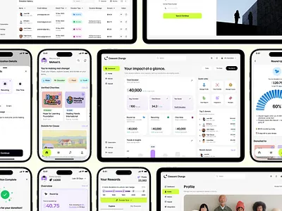 🌙 Crescent Change — A Complete Giving Ecosystem [Case Study] dashboard fintech mobile application saas ui