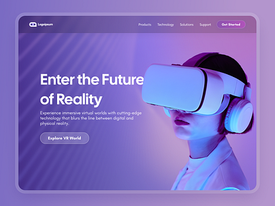 Daily UI 073 - Virtual Reality 🎆 daily ui dailyui dailyuichallenge landing page ui ui design virtual reality