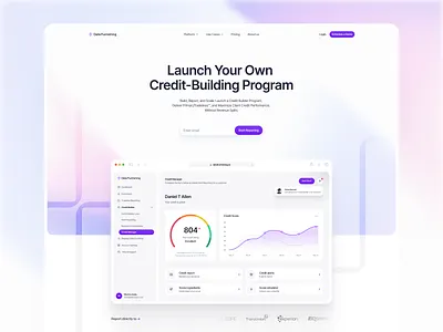 Credit-Building Platform app branding clean credit design illustration logo minimal mobile money platform ui ux