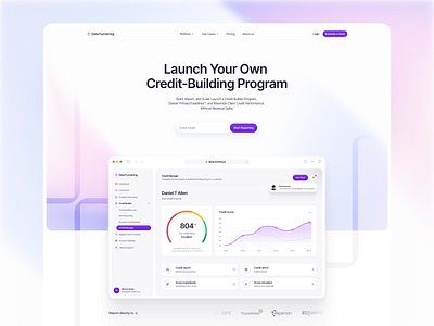 Credit-Building Platform app branding clean credit design illustration logo minimal mobile money platform ui ux