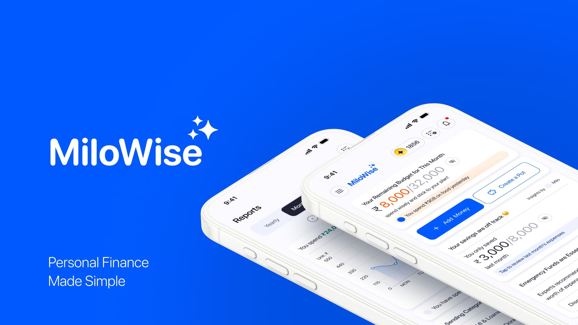 MiloWise: AI-Powered Finance App for Gen Z mobile app design ui ux website design