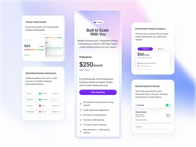Credit-Building Platform app branding building clean credit design illustration logo minimal mobile money platform ui ux
